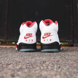 Air Jordan 5 Retro Fire Red Silver Tongue
