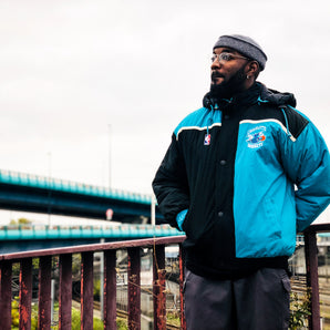 Blouson Starter Vintage "Charlotte Hornets" 1992