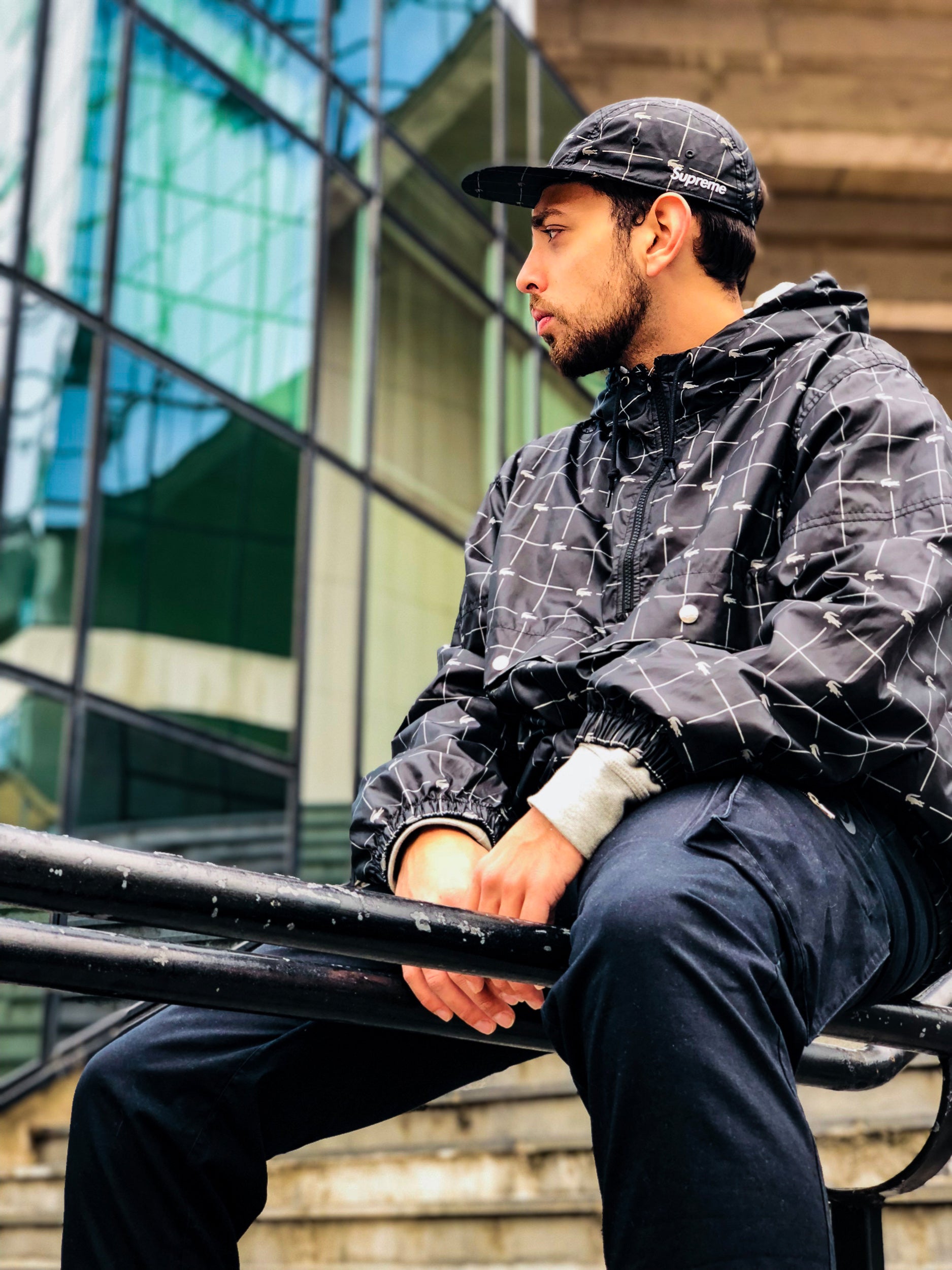 Supreme lacoste reflective grid nylon anorak sales
