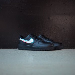 Nike Air Force 1 Black Swoosh Electrique Blue X Commandant Custom
